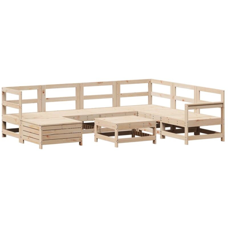 Vidaxl - Salon de jardin 8 pcs bois de pin massif