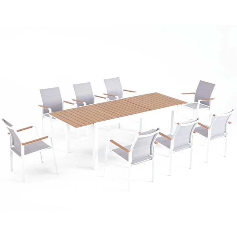 Concept-usine - Tijuana salon aluminium blanc 8 places