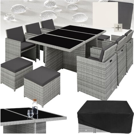 TECTAKE Avec cadre en aluminium Résistant aux intempéries et résistant aux UV 2 sets de housses, pliable, housse de protection incluse