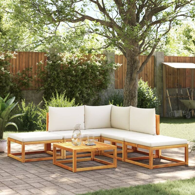 Vidaxl - Salon de jardin avec coussins 6 pcs bois d'acacia solide