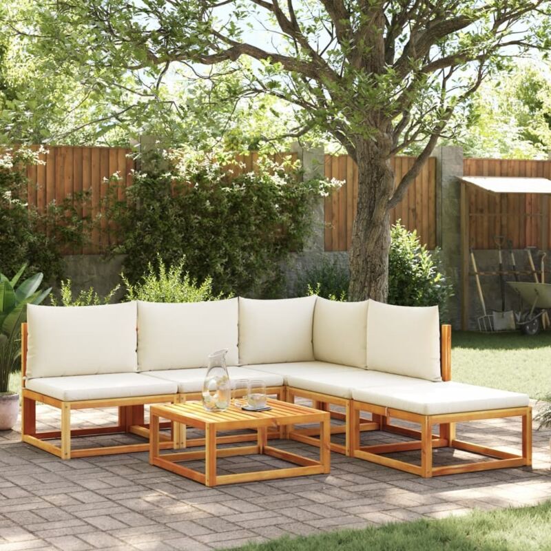Vidaxl - Salon de jardin avec coussins 6 pcs bois d'acacia solide