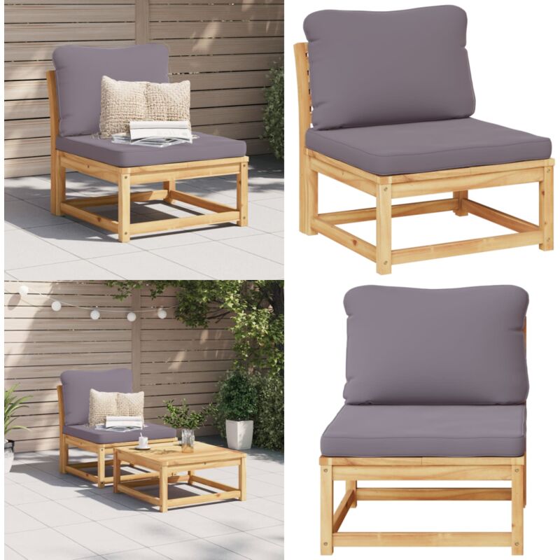 Salon de jardin avec coussins bois massif d'acacia - Canapé De Jardin - Mobilier De Jardin - Salon De Jardin - Canapé Extérieur - Meubles De Jardin