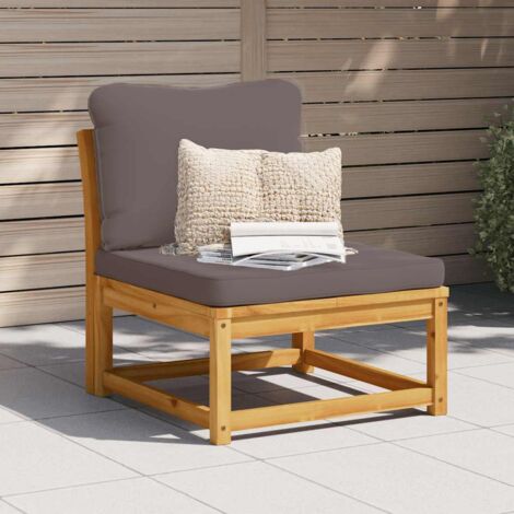 Salon de jardin avec coussins-Mobilier de jardin-Meuble de jardin bois massif d'acacia 264741