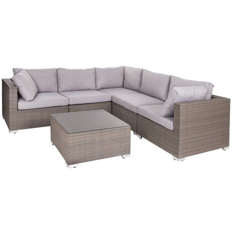 Salon De Jardin Bas Rotin Marlene Taupe 82733