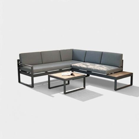 MODUS SOFÀ Salon de jardin canapé d'angle extérieur 5 places table basse Eysha