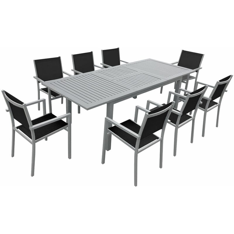 Happy Garden - Salon de jardin capri extensible en textilène