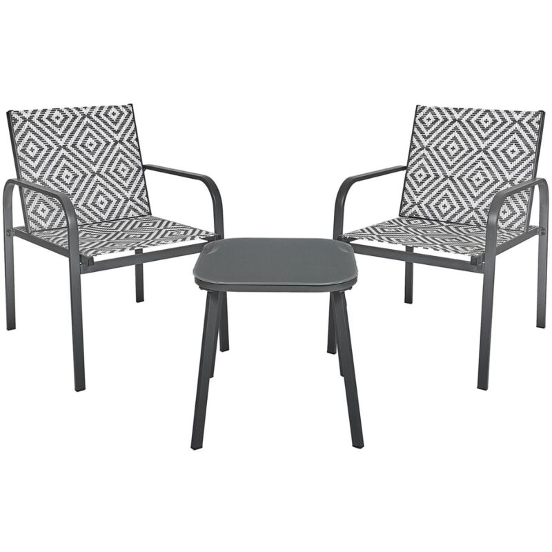 Salon de jardin en aluminium et texaline 2 places mexico