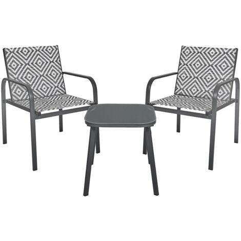 Salon de jardin en aluminium et texaline 2 places MEXICO