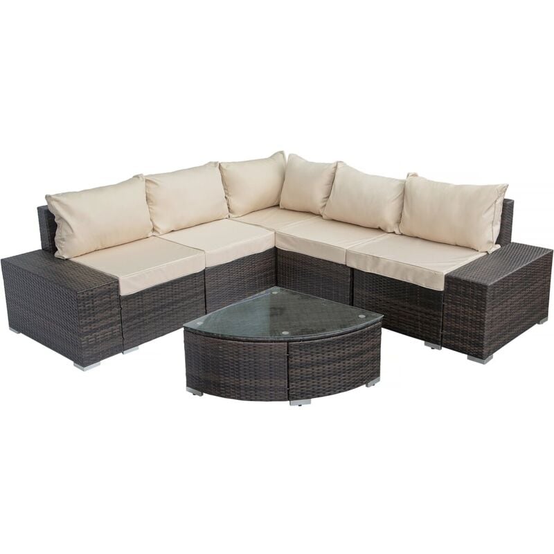 Habitat Et Jardin - Salon de jardin en résine tressée