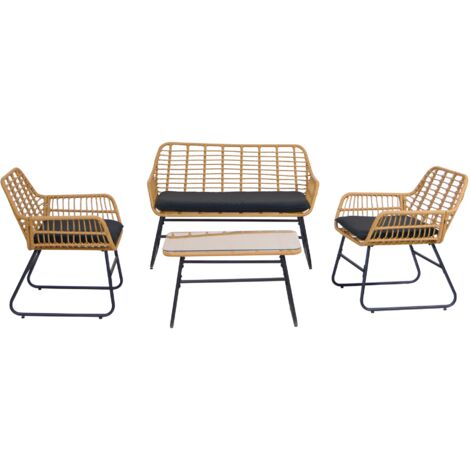 Salon de Jardin en Rotin et Metal