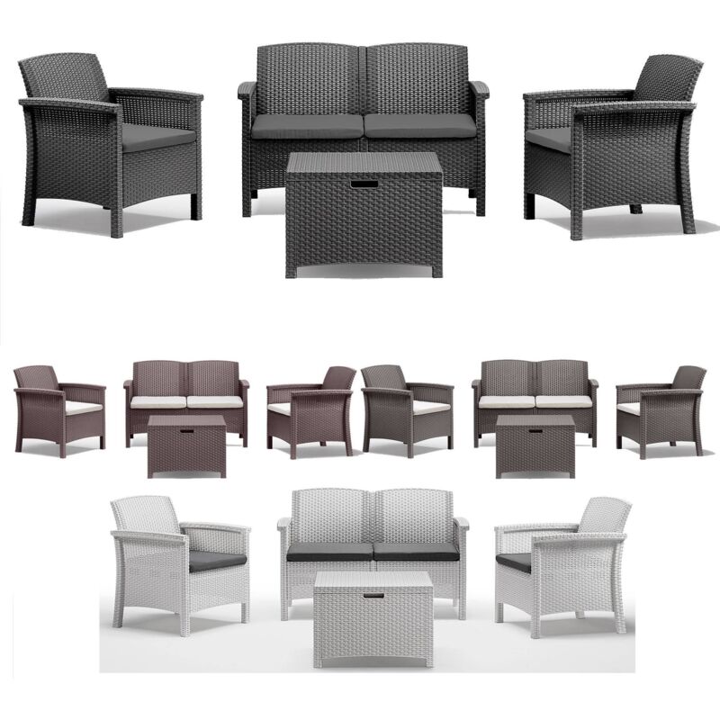 Salon résine venise 4pcs anthracite