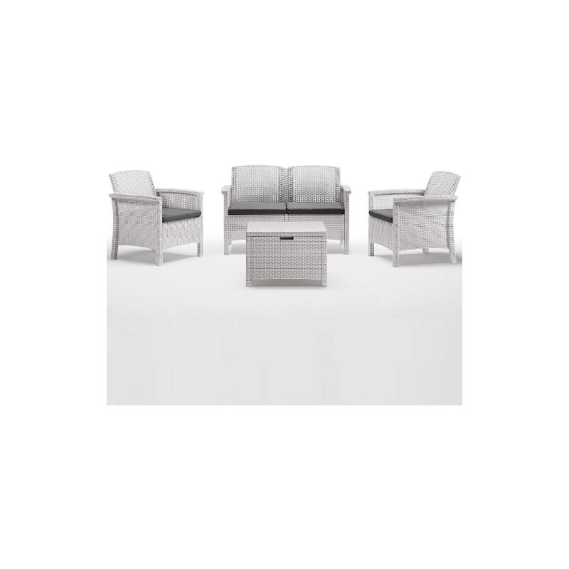 Bica - Salon de jardin Venice avec deux fauteuils canape' et table