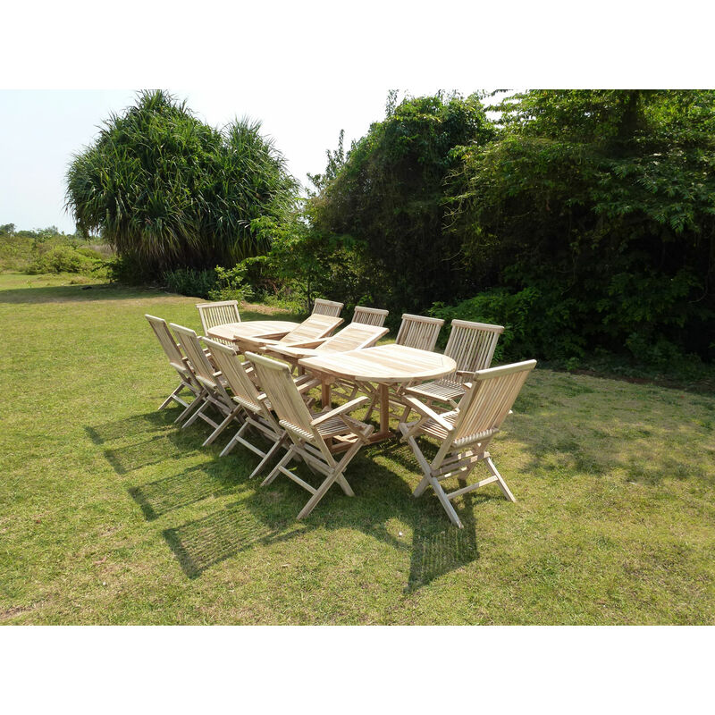 Salon De Jardin En Teck Henua 10 Fauteuils Pliants Mjeejhensf10