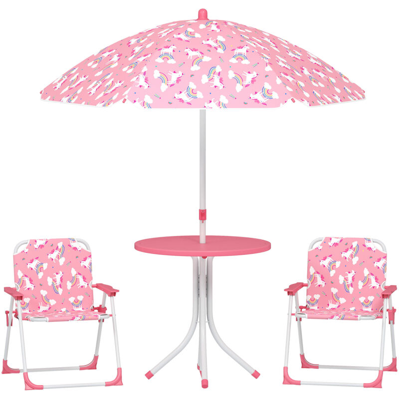 Salon de jardin enfant - AIYAPLAY - table enfant avec 2 chaises pliantes