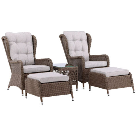 Salon de Jardin Lounge "Washington" 103cm Naturel