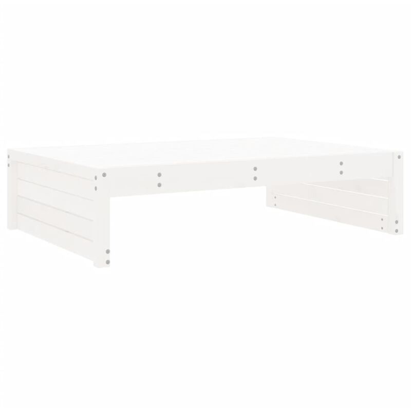 Vidaxl - Repose-pied de jardin 120x80 cm blanc bois de pin massif