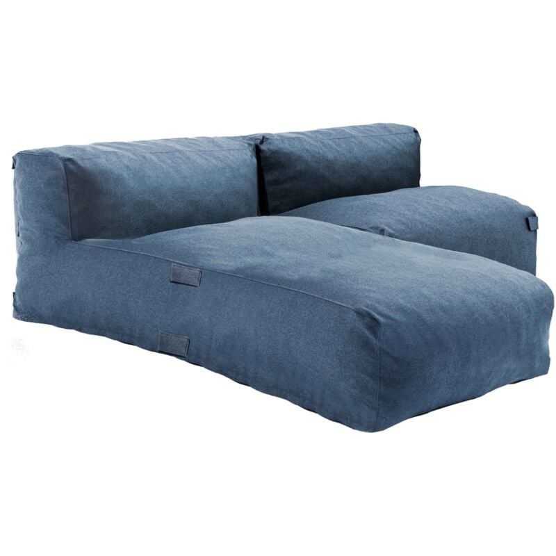 Salon de jardin modulable 2 places avec méridienne bleu pacific - Mixi