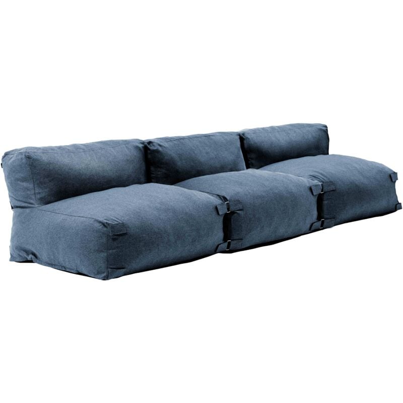 Oviala - Salon de jardin modulable 3 places bleu pacific - Mixi