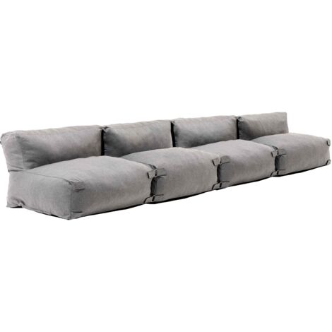 Salon de jardin modulable 4 places gris - Mixi