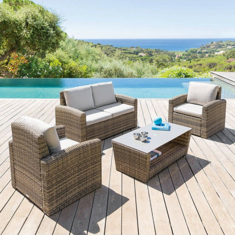Salon de jardin Polynésia coloris Naturae Hespéride - Beige - Naturae