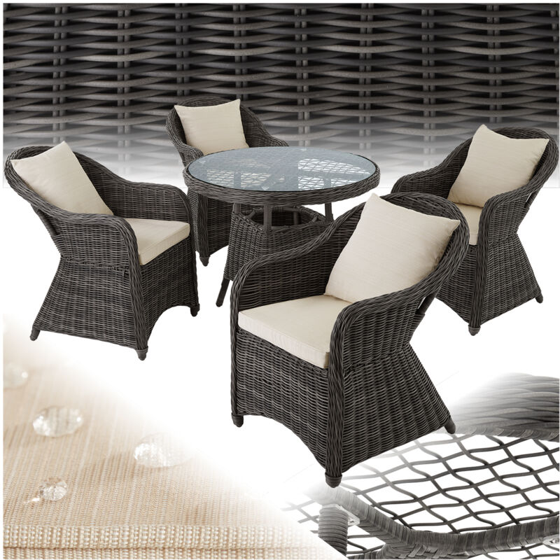 Tectake - Salon de jardin zurich 4 places -