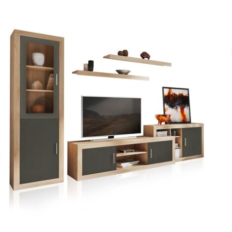 Salón Nuka V11 Cambria - Grafito (ancho) x 193,2cm (alto)