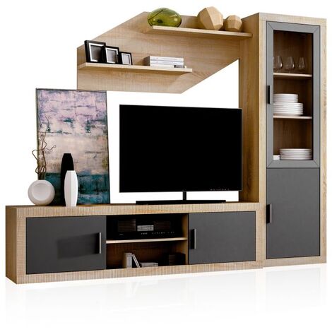 Salón Nuka V4 Cambria - Grafito (ancho) x 193,2cm (alto)