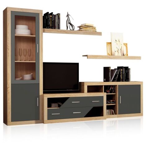 Salón Nuka V6 Cambria - Grafito (ancho) x 193,2cm (alto)