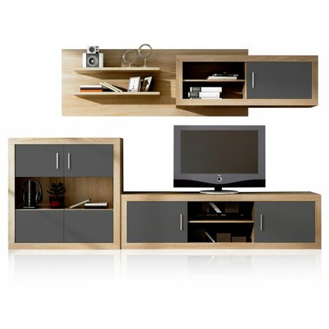 Salón Nuka V8 Cambria - Grafito (ancho) x 175cm (alto)