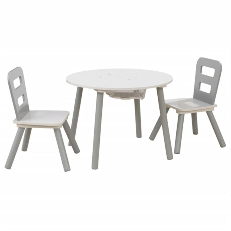 Kidkraft - Ensemble de table de rangement et chaises pour enfants 27066 Gris