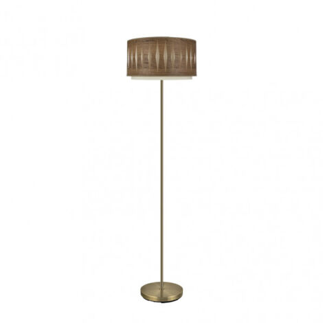 Salon sol alexandra 1xe27 cuir/bois foncé 162x40x40 cm
