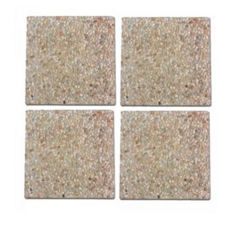 Salone – Lot de 4 dalles en béton 50x50 cm – Épaisseur 3,7 cm – Poids 84 kg – Pour stabiliser pieds de parasol extérieur