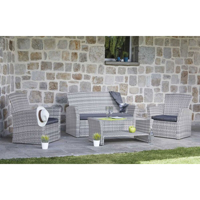Salon de Détente avec Canapé et Fauteuils Gris Galet 50x102x40 cm