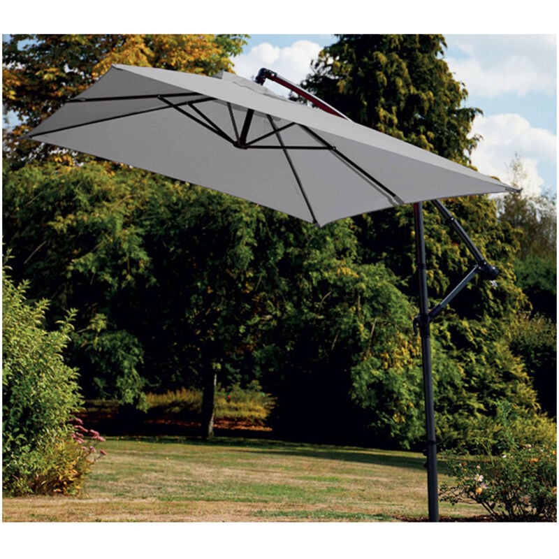 Superking - Parasol déporté 3x2m - Gris Perle