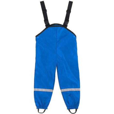 Salopette de pluie unisexe pour enfants, coupe-vent et imperméable, pantalon boueux - 140 - Bleu