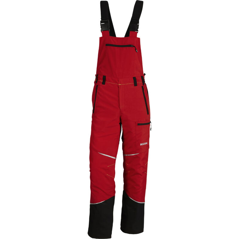Salopette de protection anti-coupures KOX Mistral 3.0 rouge/jaune, taille 27