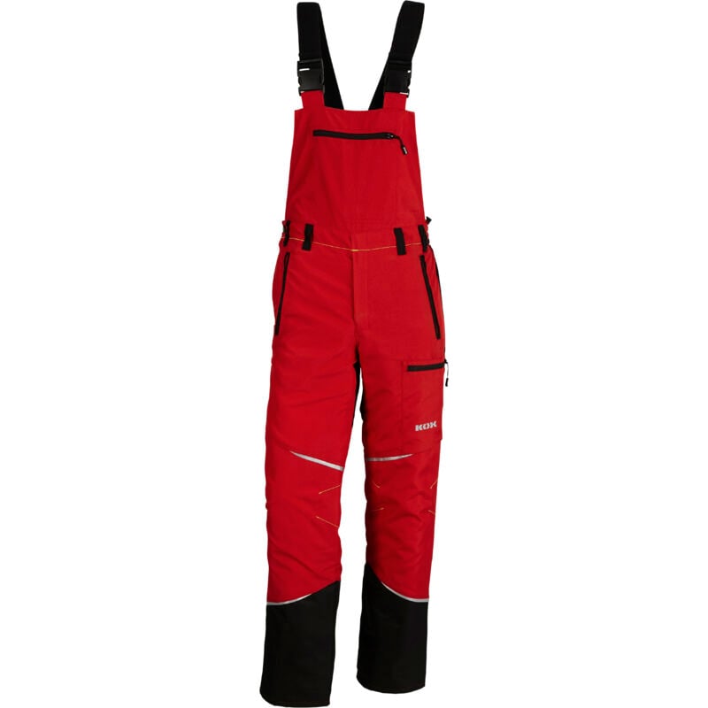 Salopette de protection anti-coupures KOX Mistral 3.0 rouge/jaune, taille eu 56/ fr 50