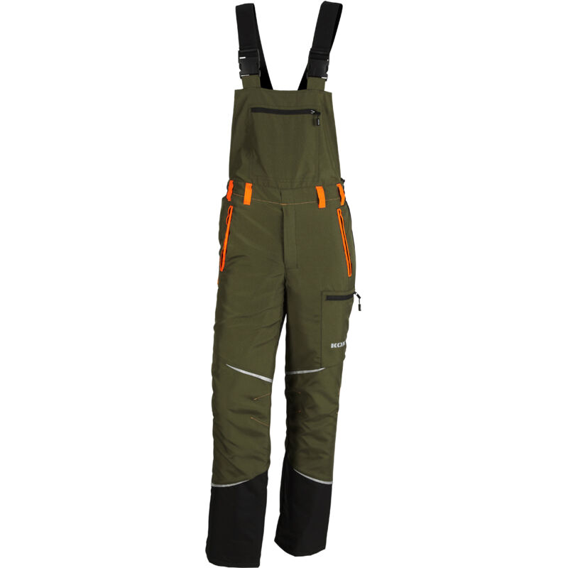 Salopette de protection anti-coupures KOX Mistral 3.0 vert/orange, taille 27§§§
