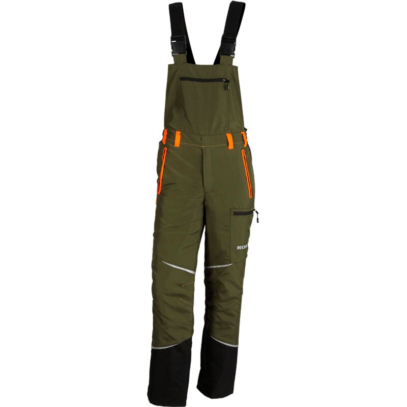 Salopette de protection anti-coupures KOX Mistral 3.0 vert/orange, taille eu 50/ fr 44