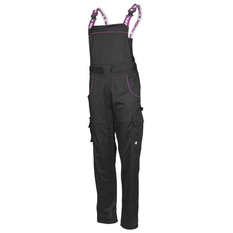 Salopette de Travail Femme Edith - Taille XXL - Noir - Résistant et Confortable - D-Work