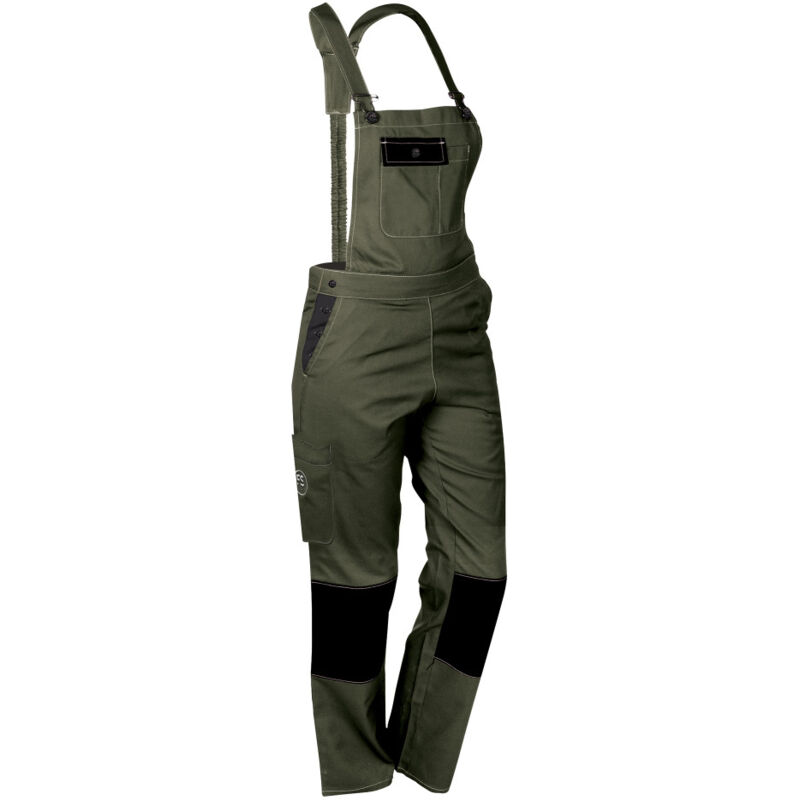 Salopette de Travail Femme Kaki - Fashion Sécurité - Résistante, Confortable et Tendance - Bricolage et Jardinage - 44
