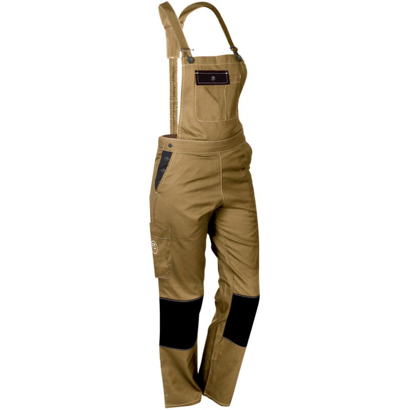 Salopette de Travail Femme Sable - Fashion Sécurité - Résistante, Confortable et Tendance - Bricolage et Jardinage - 46