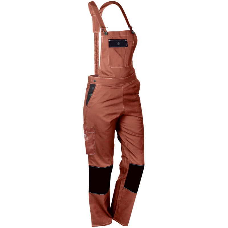 Salopette de Travail Femme Terracotta - Fashion Sécurité - Résistante, Confortable et Tendance - Bricolage et Jardinage - 38