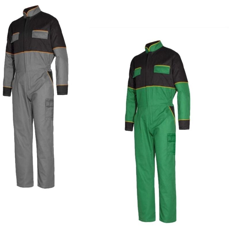 Issaline - 7070-027 Salopette de Travail Bicolore Vert/Noir xl