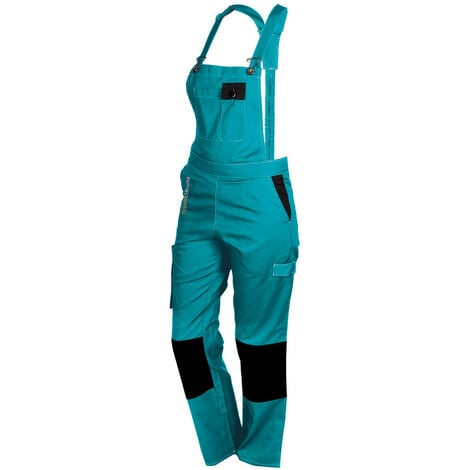 Salopette femme de travail turquoise/noir PEP'S FASHION SECURITE - plusieurs modèles disponibles