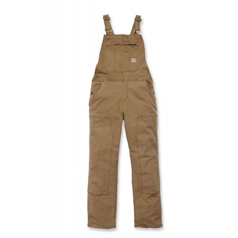Salopette femme stretch Crawford CARHARTT 102438 - Marron clair - XL - Jambes standards