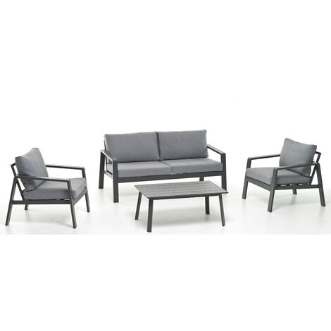 SALOTTINO in alluminio PALM BEACH 3 posti antracite M096703-38
