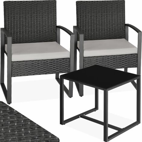 Set giardino rattan tavolo sedie