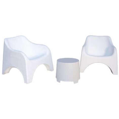 Salottino Set Cloud Bianco Pz 3 Progarden