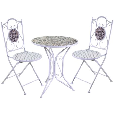 Salotto da Giardino in Metallo Bianco mod. Frigole